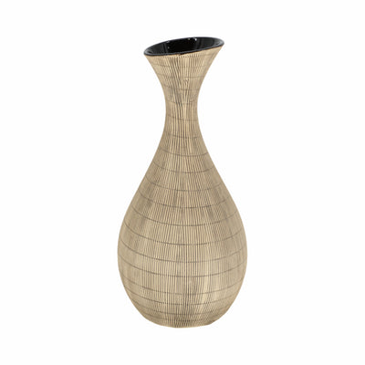 Ceramic 13" Sorori Vase - Beige|Vase Sorori de 13 po en céramique - beige