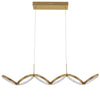 Dainolite Philo LED Horizontal Pendant 50w Aged Brass White Silicone Diffuser Lamp