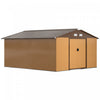 Outsunny 11' X 13' Garden Storage Shed With Double Sliding Door And 4 Ventilation Slots, Garden Tool House For Backyard, Patio, Lawn, Yellow