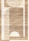 Forte Brown Beige Cream Abstract Geometric Design Area Rug - 5'3\" x 7'5\"