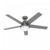 Aerodyne Ceiling Fan with Light Fixture - Grey