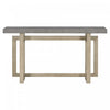 Ethan 59.1'' Triple Rectangle Design Painted Entryway Table with Pine Wood Legs,Grey Sofa Table
