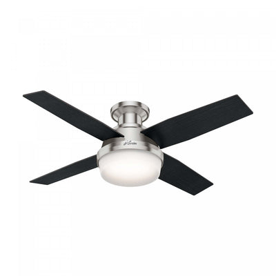 Dempsey Low Profile Ceiling Fan with Light Fixture - Black | Ventilateur de plafond Dempsey à profil bas avec luminaire - Noir
