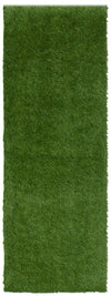 Contemporary 2'0\" x 6'0\" Faux Grass Rug in Green Outdoor Area Rug