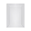 Clamp 30 Inch All-Glass Rectangular Double Beveled Mirror In Chrome
