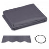 Outsunny 11' X 8' Retractable Awning Fabric Replacement Outdoor Sunshade Canopy Awning Cover, Uv Protection, Grey