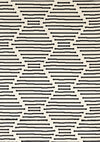 Forte Black White Stripes Area Rug - 6'7\" x 9'6\"