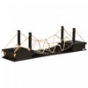 Pawhut Wall-mounted Cat Shelf,37.8\" Long Bridge-shaped Cat Wall Furniture Cat Tree, Kitten Activity Center, Coffee
