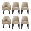 Hillman Modern 6-Piece Dining Chair Set in Sand
