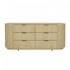 Olivia Manhattan Modern 71\" Dresser in Natural Oak (6-Drawer)