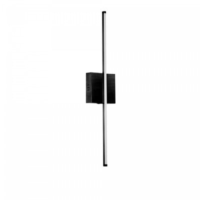 Dainolite Array LED Wall Sconce Vertical 19w Matte Black White Acrylic Diffuser Lamp|Applique murale verticale Array de Dainolite en acrylique blanc qui diffuse la lumière, avec fini noir mat et ampoule à DEL de 19 W