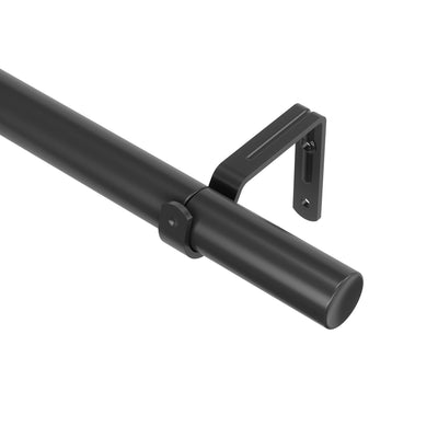Umbra Zen Matte Black Expandable 1" Curtain Rod - 64"-128" | Tringle à rideaux extensible Zen de Umbra noir mat de 1 po - 64 po à 128 po