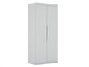 Mulberry Contemporary Modern 2-Piece Wardrobe Closet in White