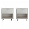 Granville Modern 18\" Nightstand in White (1-Drawer) - Set of 2