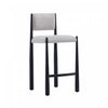 Lennor Mid-Century Modern Boucle Metal Counter Stool in Champagne