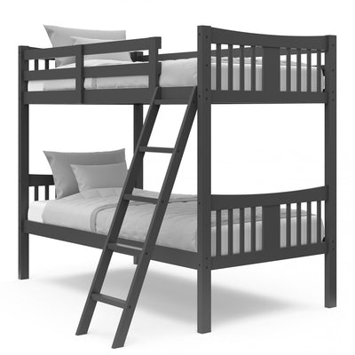 Storkcraft Caribou Twin over Twin Bunk Bed - Gray