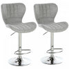 HOMCOM Swivel Adjustable Counter Height Bar Stools Set of 2 with Footrest