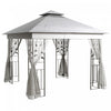 Outsunny 10' X 10' Patio Gazebo, Outdoor Gazebo Canopy, Light Grey