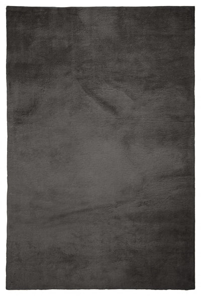 Argo Plush & Shags Charcoal Washable Rug 8'0" x 10'0" Indoor Area Rug | Tapis Lavable/Moelleux Argo 8'0" x 10'0" en Charbon