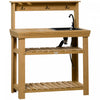 Outsunny Potting Benches For Outside With Faucet, Removable Sink, Shelves