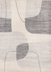 Olivia Grey Black Cream Geometric Rug, 7'10\" x 10'2\" Indoor Area Rug