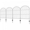 Outsunny 11.4' Garden Fence, Steel Fence Panels, Pack of 4, Black