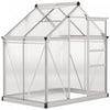 Outsunny Greenhouse, Walk-in Hot House, Clear Pc Board With Sliding Door