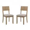 Jorissen Grey Linen-Look Fabric Dining Chair - Set of 2