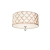 Dainolite Hannah 4 Light Flush Mount Polished Chrome Finish Winter Gold Shade Lamp