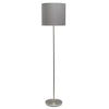 Harlan Contemporary Floor Lamp, Brushed Nickel & Silver, 57\"