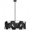 Dainolite Cardano 4 Light Chandelier Open Matte Black Black Ribbon Lamp