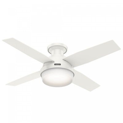 Dempsey Low Profile Ceiling Fan with Light Fixture - White | Ventilateur de plafond Dempsey à profil bas avec luminaire - Blanc