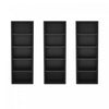 Rivington Modern 28\" Open Bookcase in Black - Set of 3