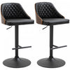 HOMCOM Adjustable Bar Stools Set of 2, Swivel Counter Height Barstools