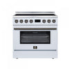 Forno Torino 36 Inch White Induction Range, 5.36 cu.ft - FFSIN0936-36WHT Electric Range
