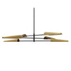 Dainolite Cassie 6 Light 3tier Chandelier Matte Black/Aged Brass Lamp