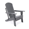 Lake Country Outdoors High-Density Polyethylene Adirondack Chair - Grey Patio Seat