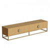 Aspect 70.8 Inch Modern TV Cabinet with Wood Grain Finish and Soft-Close Hinges, Natural