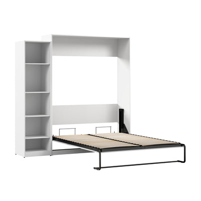 Bestar Claremont 5-Shelf Queen Murphy Bed - White|Grand lit escamotable Claremont de Bestar à 5 tablettes - blanc