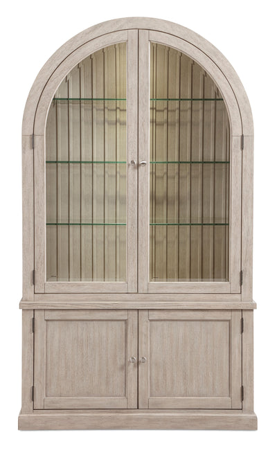 Corsa 47.5” Curio Cabinet – Light Grey Oak | Armoire vitrée Corsa de 47,5 po - Chêne gris clair | CORSLDCR