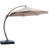 Lausaint 11FT Cantilever Umbrella with Base Beige Patio Umbrella