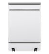 GE 24\" 54 dBA Portable Top-Control Dishwasher with Piranha Hard Food Disposer - White - GPT225SGLWW