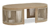 Oasis Outdoor Patio Coffee Table - Eucalyptus Wood & Rope, Weather Resistant – Natural