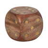 4” Antique Wood Dice – Brown