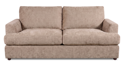 Made in Canada Customizable Sofa Lab Curve 86" Fabric Condo Sofa – Chenille Praline | Sofa personnalisable Curve de Sofa Lab de 86 po de format condo fabriqué au Canada en tissu - Chenille Praline