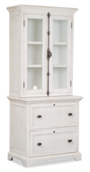 Milson 32\" Filing Cabinet with Glass Doors - Alabaster