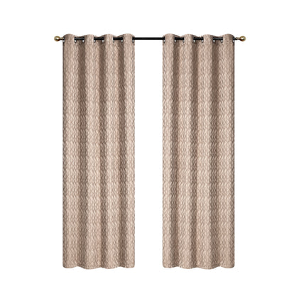 Jacquard Panel Cubic Taupe 84" - Set of 2|Rideau de 84 po taupe en jacquard à motif cubique - ensemble de 2