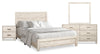 Arbor 6pc Bedroom Set with Panel Bed, Dresser, Mirror & Nightstand, Driftwood White - King Size