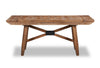 Cedar Extension Dining Table, Pine Wood, Trestle-Base, 72-96\"W - Brown