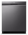 LG 24\" 46 dBA Built-In Top-Control Smart Dishwasher with QuadWash®Pro - Smudge Proof Black Stainless Steel - LDPH5554D